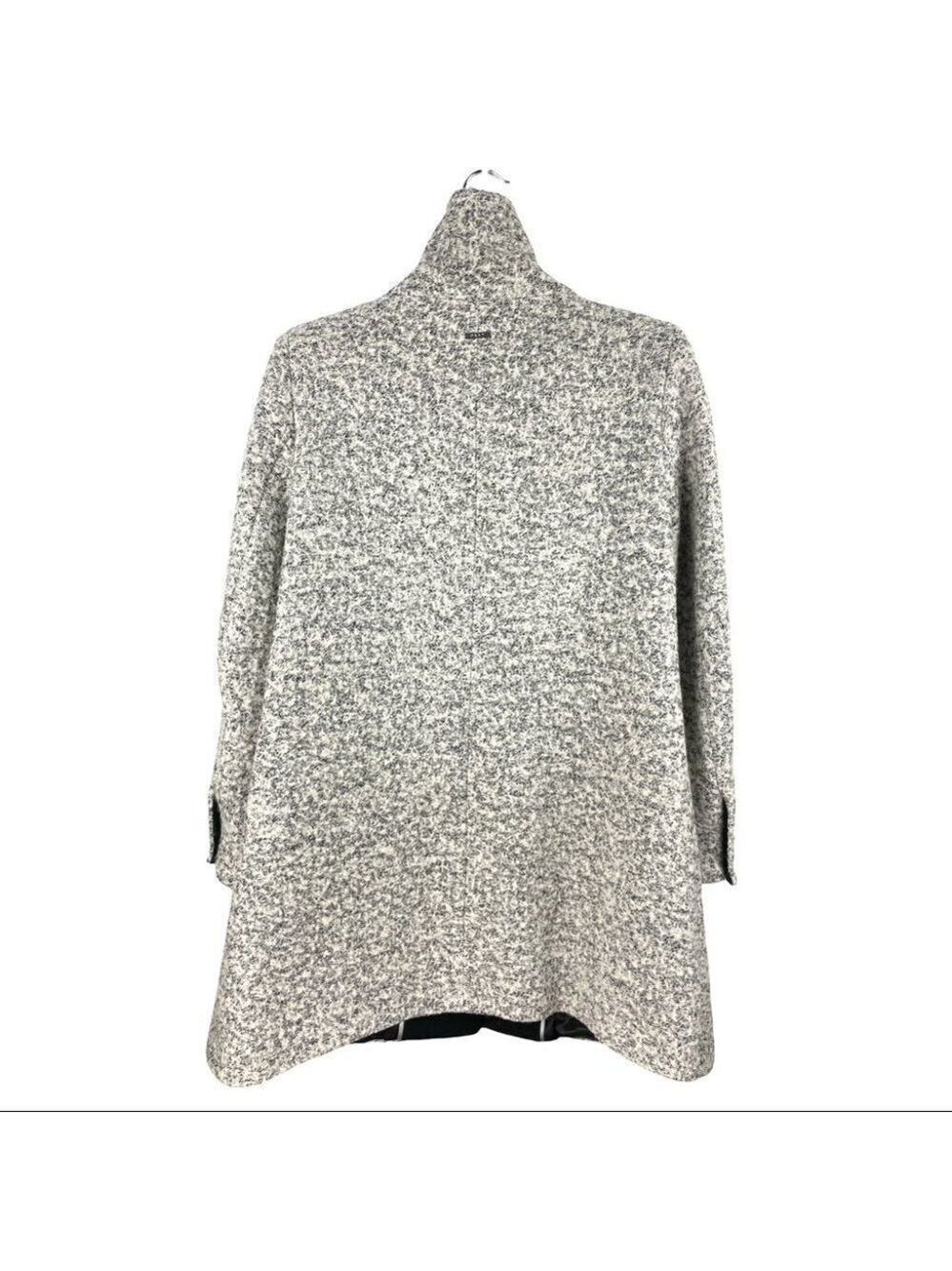 DKNY Black and White Tweed Coat - Picture 7 of 13